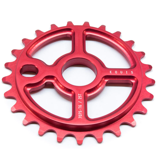EquisXX CNC 25t BMX Sprocket - Matte Red Ano - EasternBikesUK