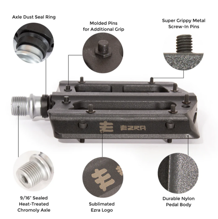 EZRA Flats BMX Pedals
