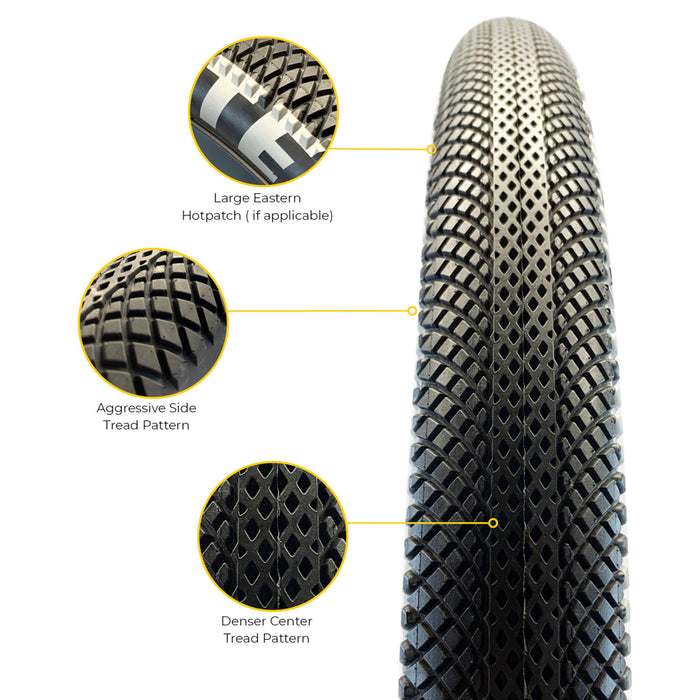 Growler 26" Tyre & Tube Repair Kit - Black