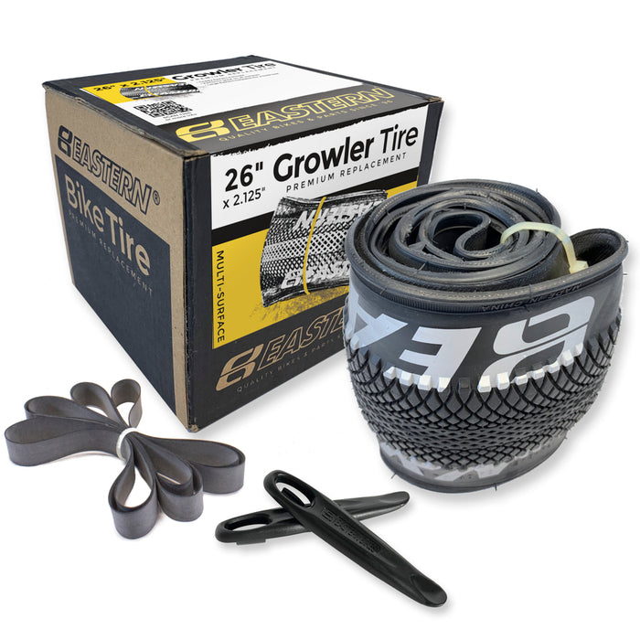 Growler 26" Tyre & Tube Repair Kit - Black & Silver