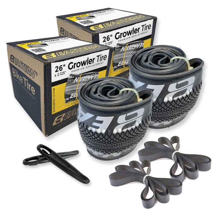 Growler 26" Tyre & Tube Repair Kit - Black & Silver