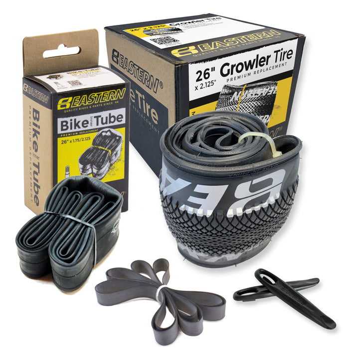 Growler 26" Tyre & Tube Repair Kit - Black & Silver