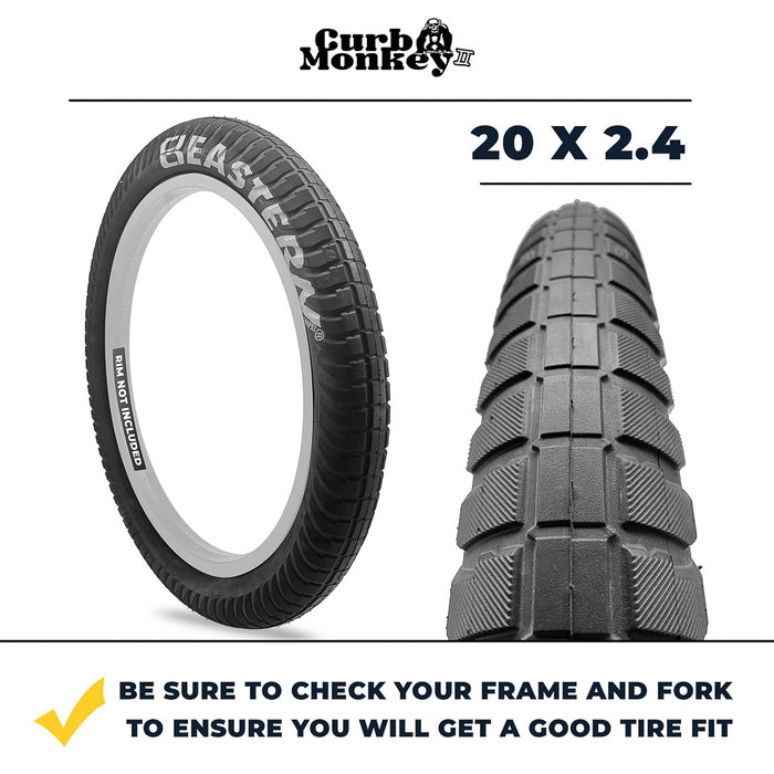 Curb Monkey 20" x 2.4" Tyre & Tube Repair Kit - Black & Silver