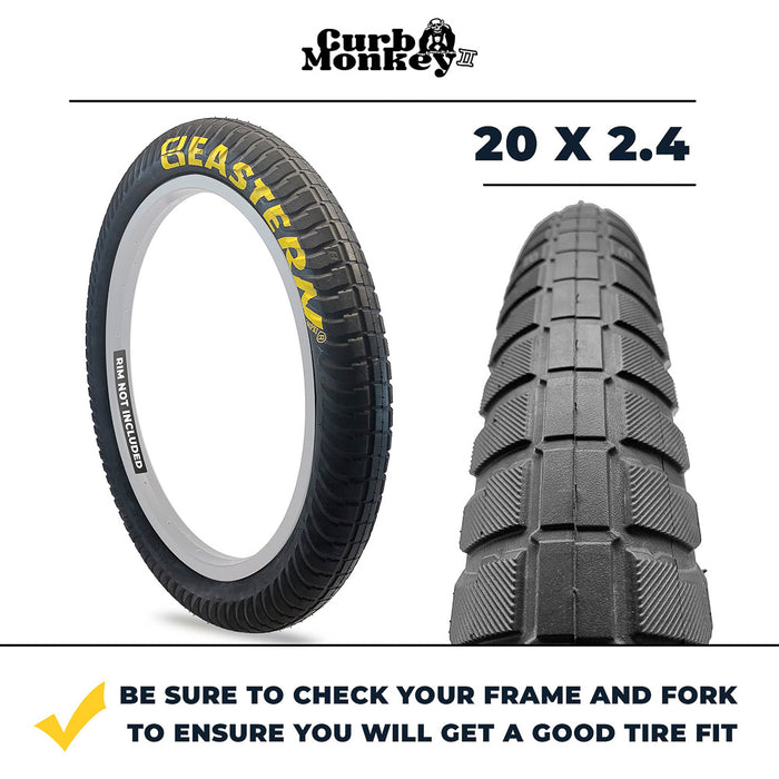 Curb Monkey 20" x 2.4" Tyre & Tube Repair Kit - Black & Yellow