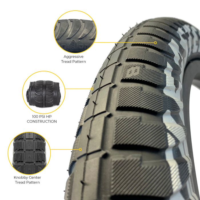 Curb Monkey 20" x 2.4" Tyre & Tube Repair Kit - Black & Silver