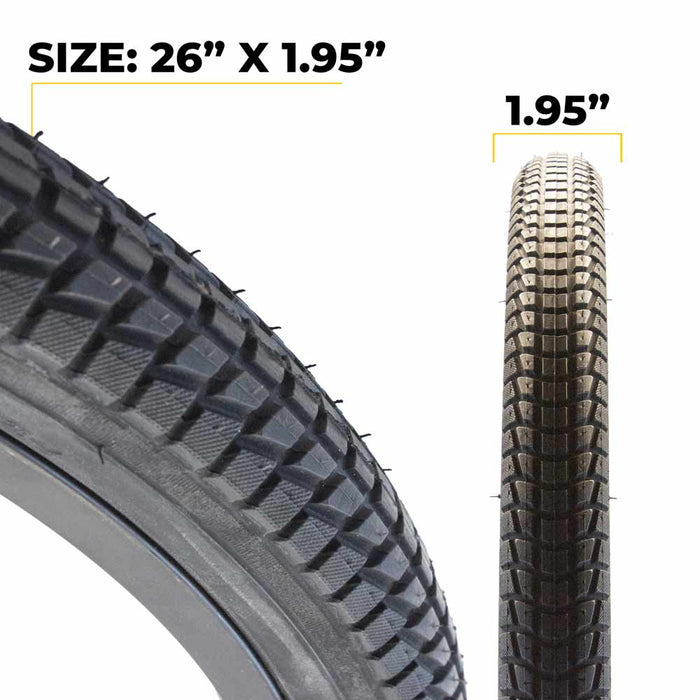 Premium Replacement 26" Tyre & Tube Repair Kit - Black