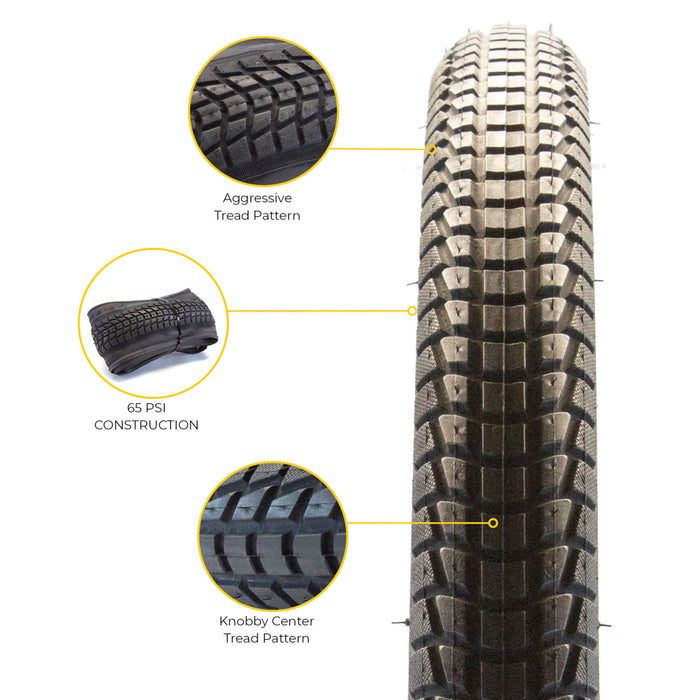 Premium Replacement 26" Tyre & Tube Repair Kit - Black