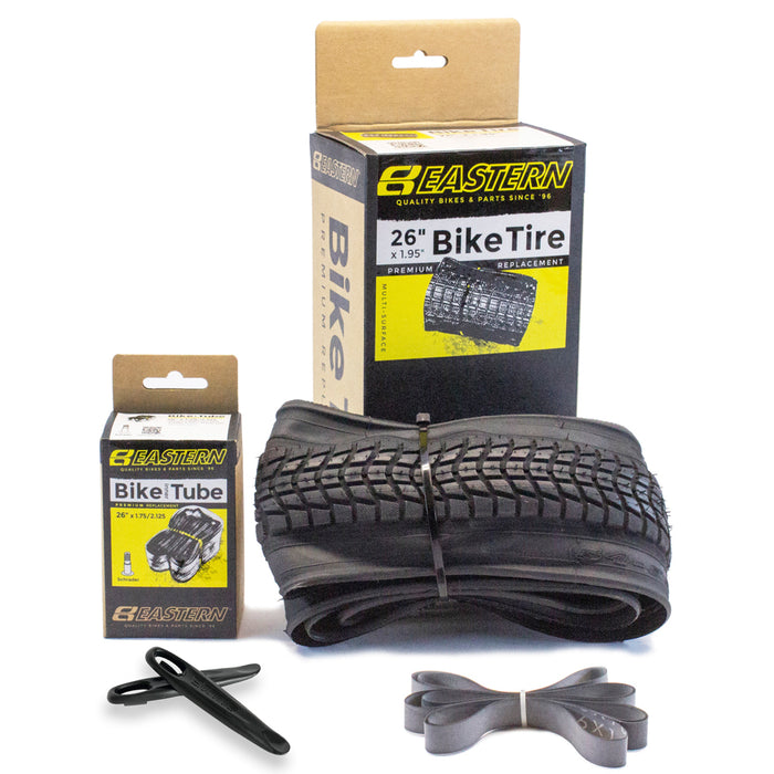Premium Replacement 26" Tyre & Tube Repair Kit - Black