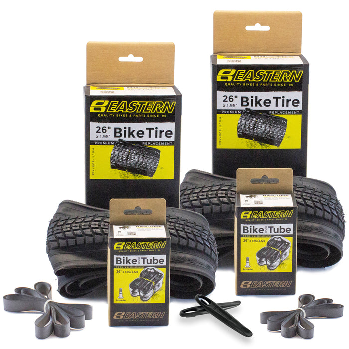 Premium Replacement 26" Tyre & Tube Repair Kit - Black