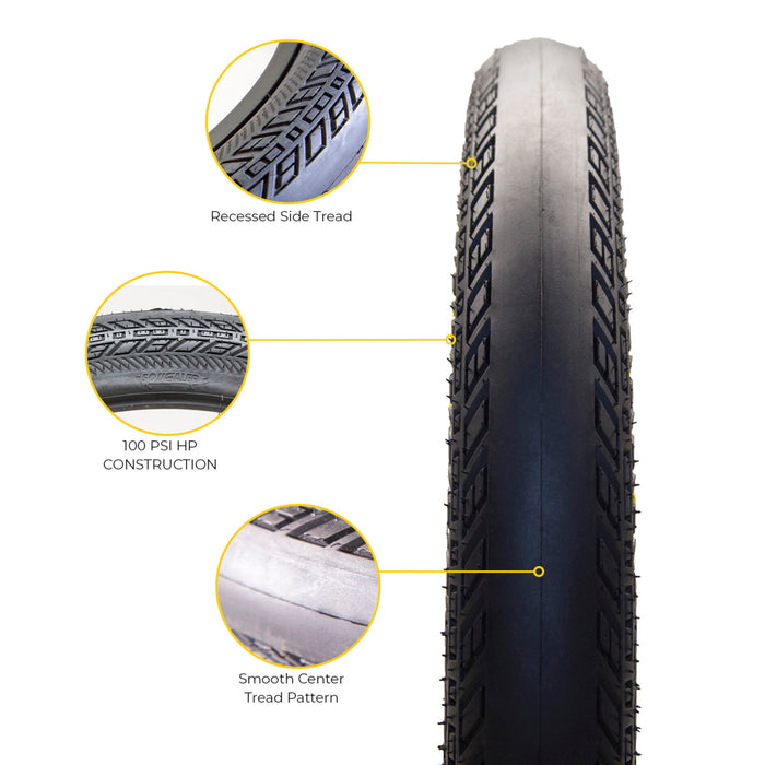 Squealer 20" x 2.4" Tyre & Tube Repair Kit - Black