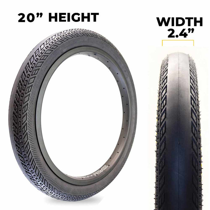 Squealer 20" x 2.4" Tyre & Tube Repair Kit - Black & Yellow