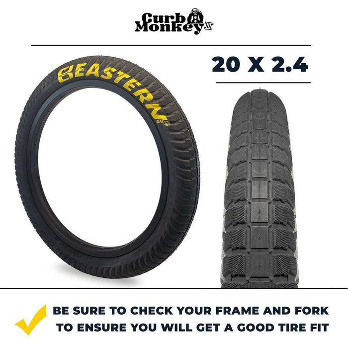 CURB MONKEY 100PSI 20" X 2.4" IN BLACK - YELLOW LOGO