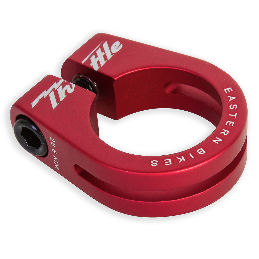 Throttle BMX Seatpost Clamp Matte Red Ano