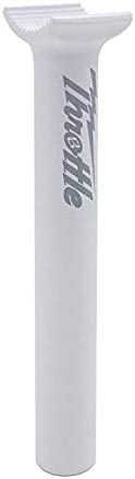 Throttle Pivotal BMX Seatpost - 200mm - Matte White Ano